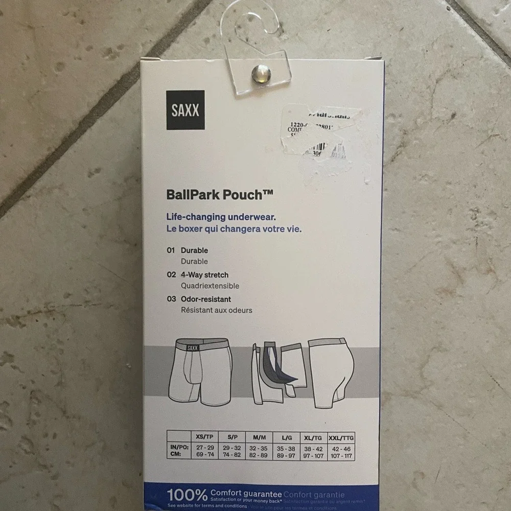 SAXX DAYTRIPPER BOXER BRIEF w Fly BALLPARK POUCH MEN SMALL 30-32 NEW IN Box